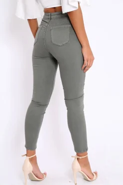 Rebellious Fashion Grey Skinny Jeans - Madisson