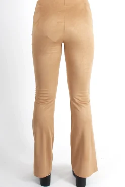 Rebellious Fashion Harper Camel Tie Front Flared Trousers