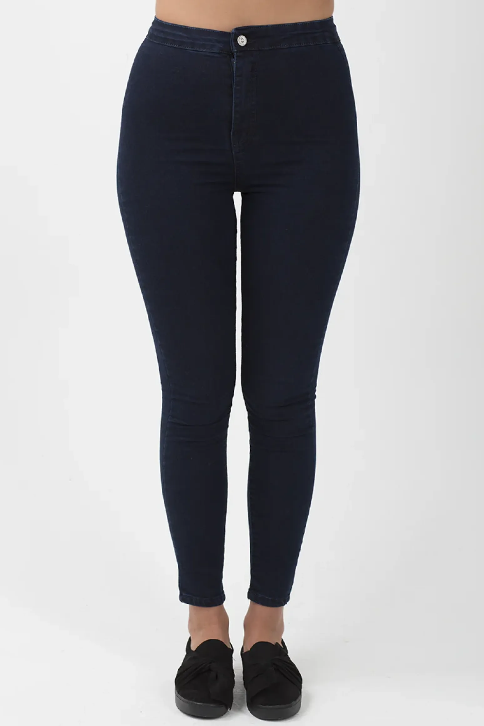 Rebellious Fashion Indigo High Waisted Skinny Jeans - Taylor