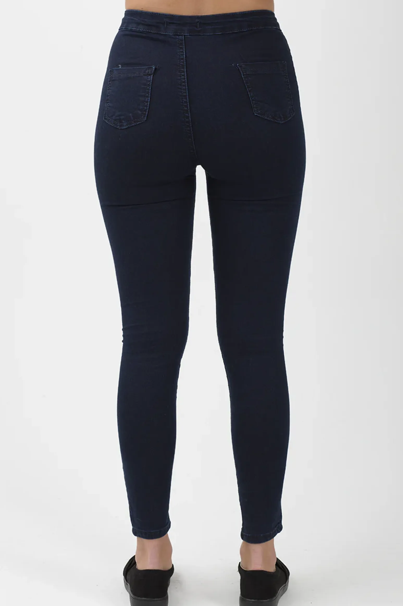 Rebellious Fashion Indigo High Waisted Skinny Jeans - Taylor