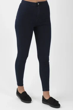 Rebellious Fashion Indigo High Waisted Skinny Jeans - Taylor