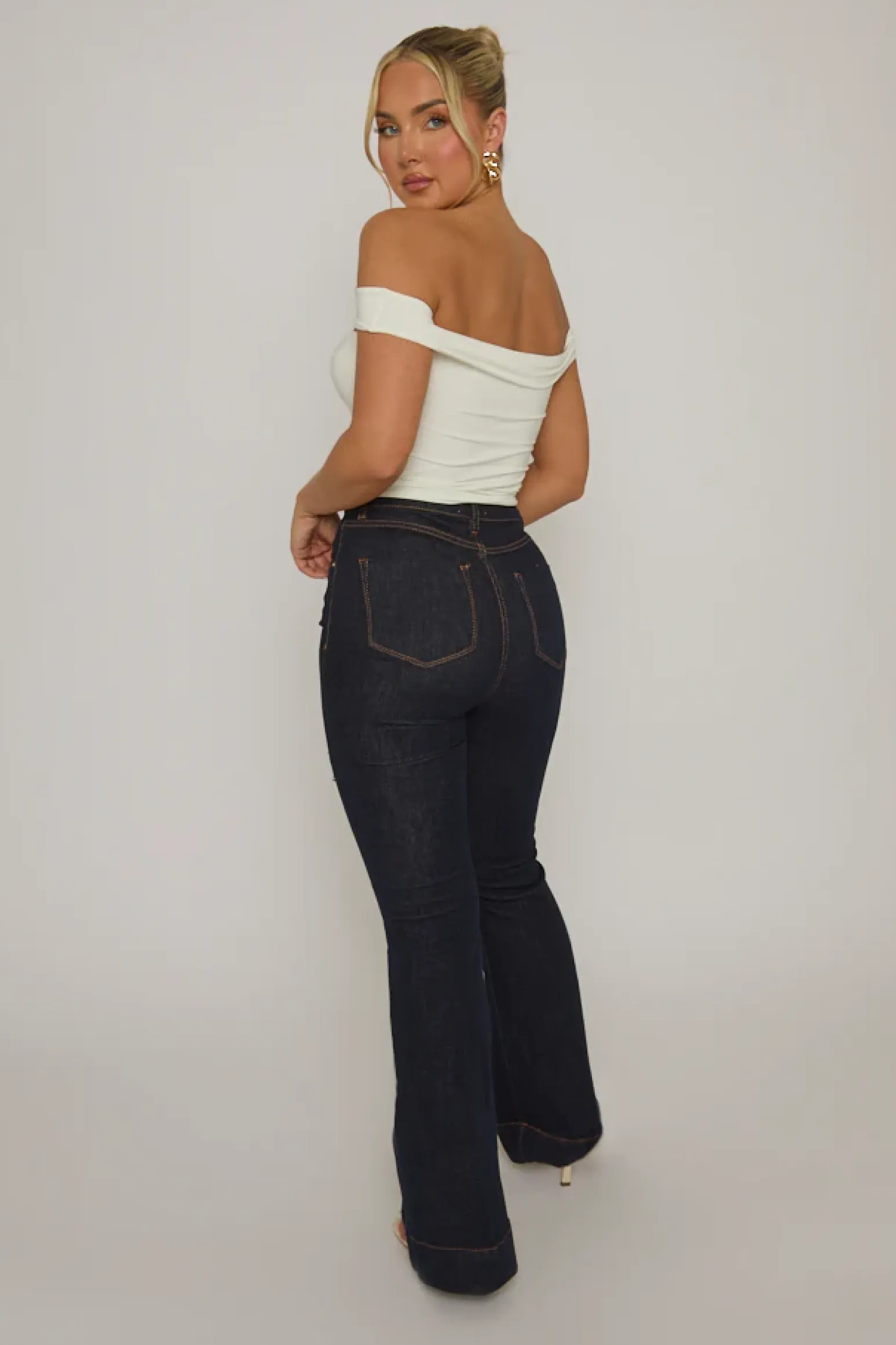 Rebellious Fashion Ivory Cut Out Bandeau Top - Amal