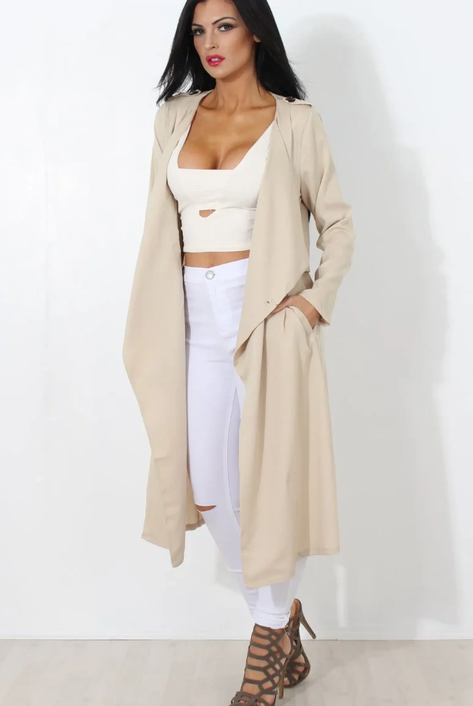 Rebellious Fashion Jilo Camel Duster Coat