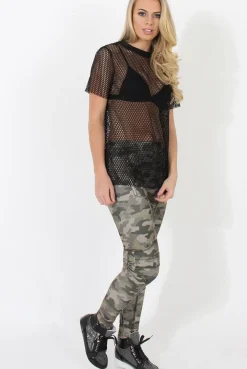 Rebellious Fashion Khaki Camouflage Pants - Micha