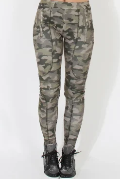 Rebellious Fashion Khaki Camouflage Pants - Micha