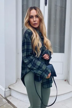 Rebellious Fashion Khaki Checked Pocket Front Shirt - Haily