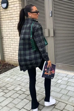 Rebellious Fashion Khaki Checked Pocket Front Shirt - Haily