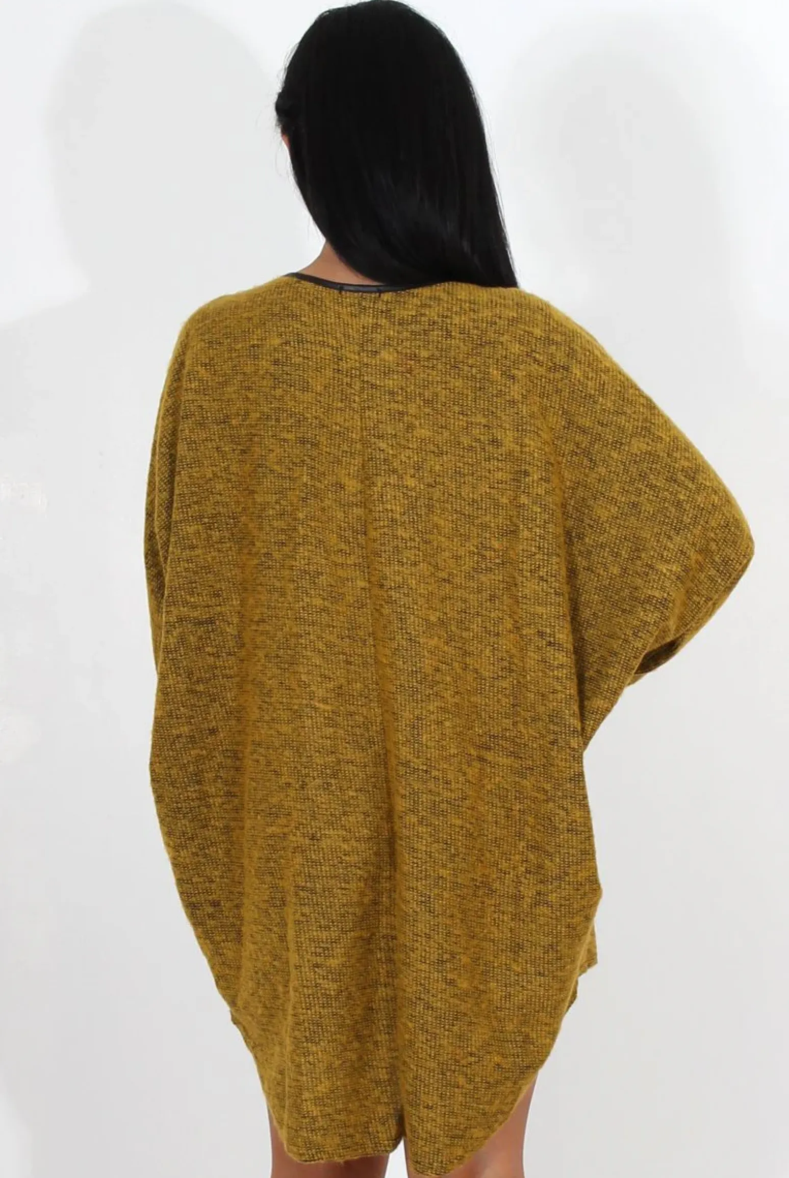 Rebellious Fashion Leah Mustard Drooped Back Jumper Dress