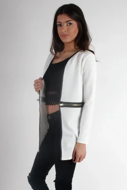 Rebellious Fashion Leia White Zip Jacket