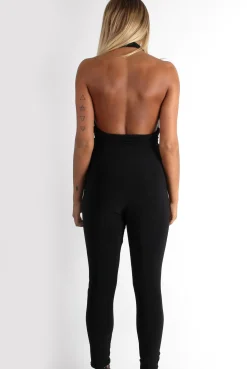 Rebellious Fashion Lela Black Halterneck Jumpsuit