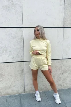 Rebellious Fashion Lemon Back Cut Out Cropped Hoodie - Yalena