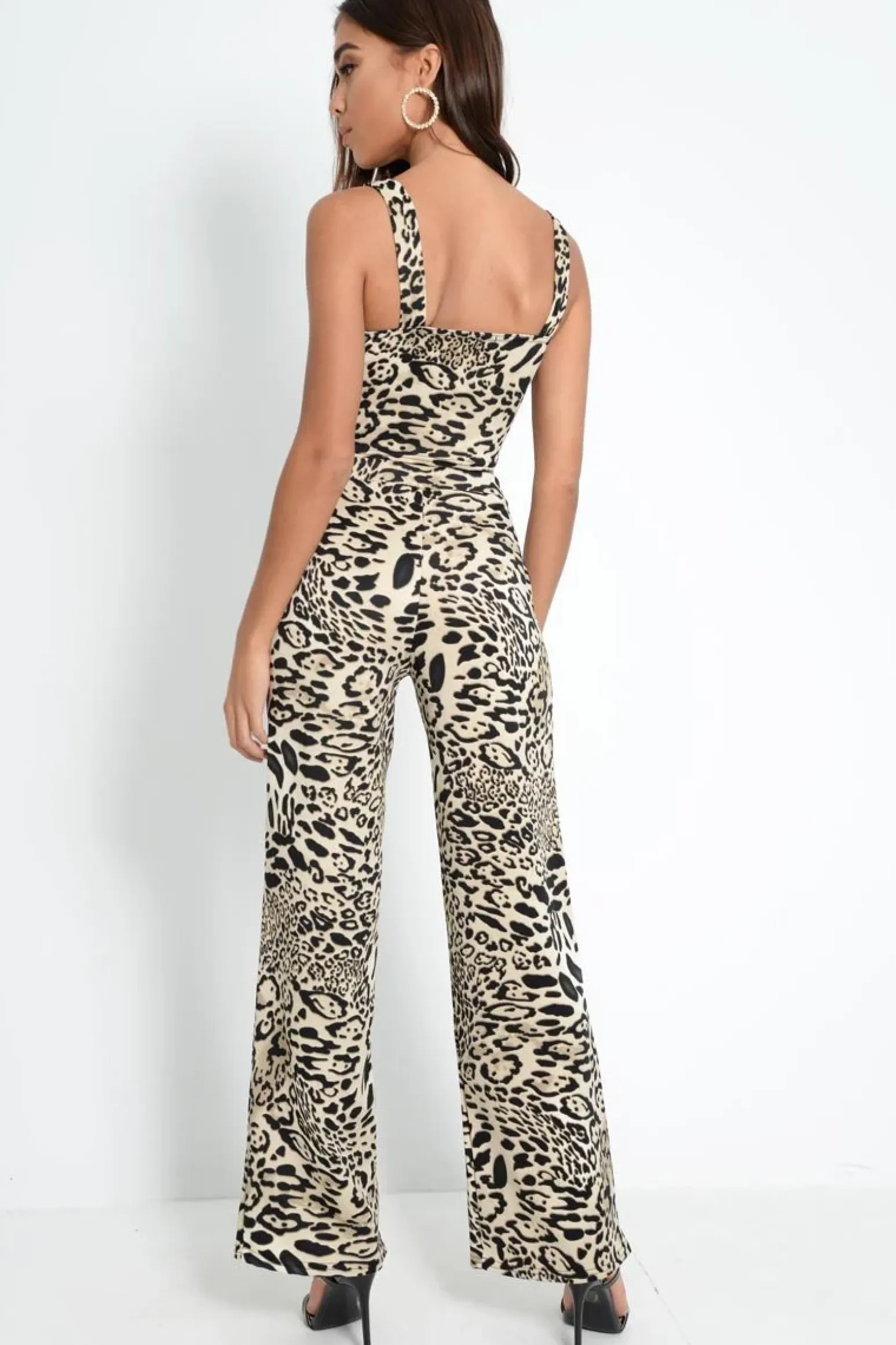 Rebellious Fashion Leopard Print Crop Top And Wide Leg Trouser Co-ord - Talyn