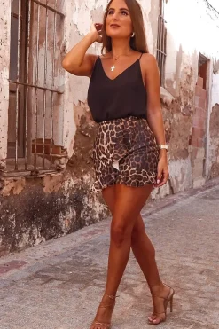 Rebellious Fashion Leopard Print Ruffle Skort - Becci