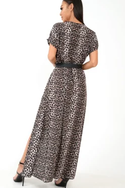 Rebellious Fashion Leopard Print Wrap Maxi - Harleigh
