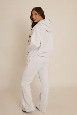 Rebellious Fashion Light Grey Marl Rebel Sport Oversized Hoodie - Camilla