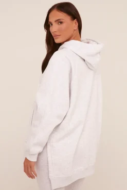 Rebellious Fashion Light Grey Oversized Hoodie And Leggings Co-ord Set - Renee