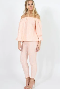 Rebellious Fashion Light Pink Lace Two Piece - Nicole