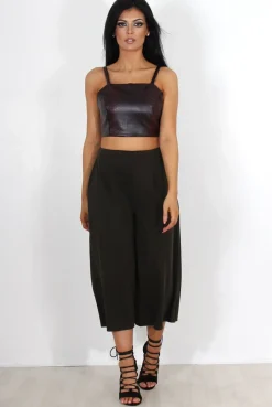 Rebellious Fashion Lima Khaki Culotte Trousers