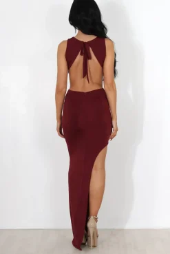 Rebellious Fashion Luana Wine Maxi Dress