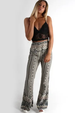 Rebellious Fashion Marris Paisley Flared Trousers