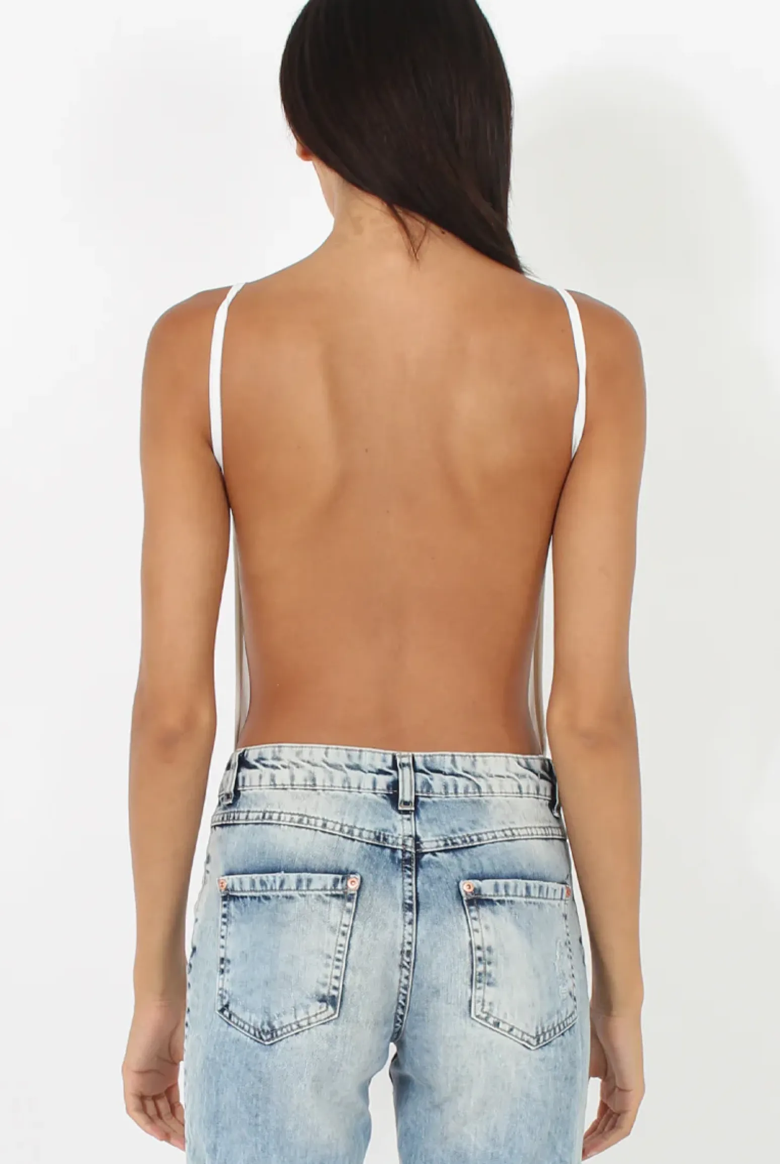 Rebellious Fashion Mauve Open Back Bodysuit - Aniyah