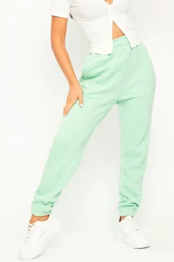 Rebellious Fashion Mint Front Piping Joggers - Jordyn