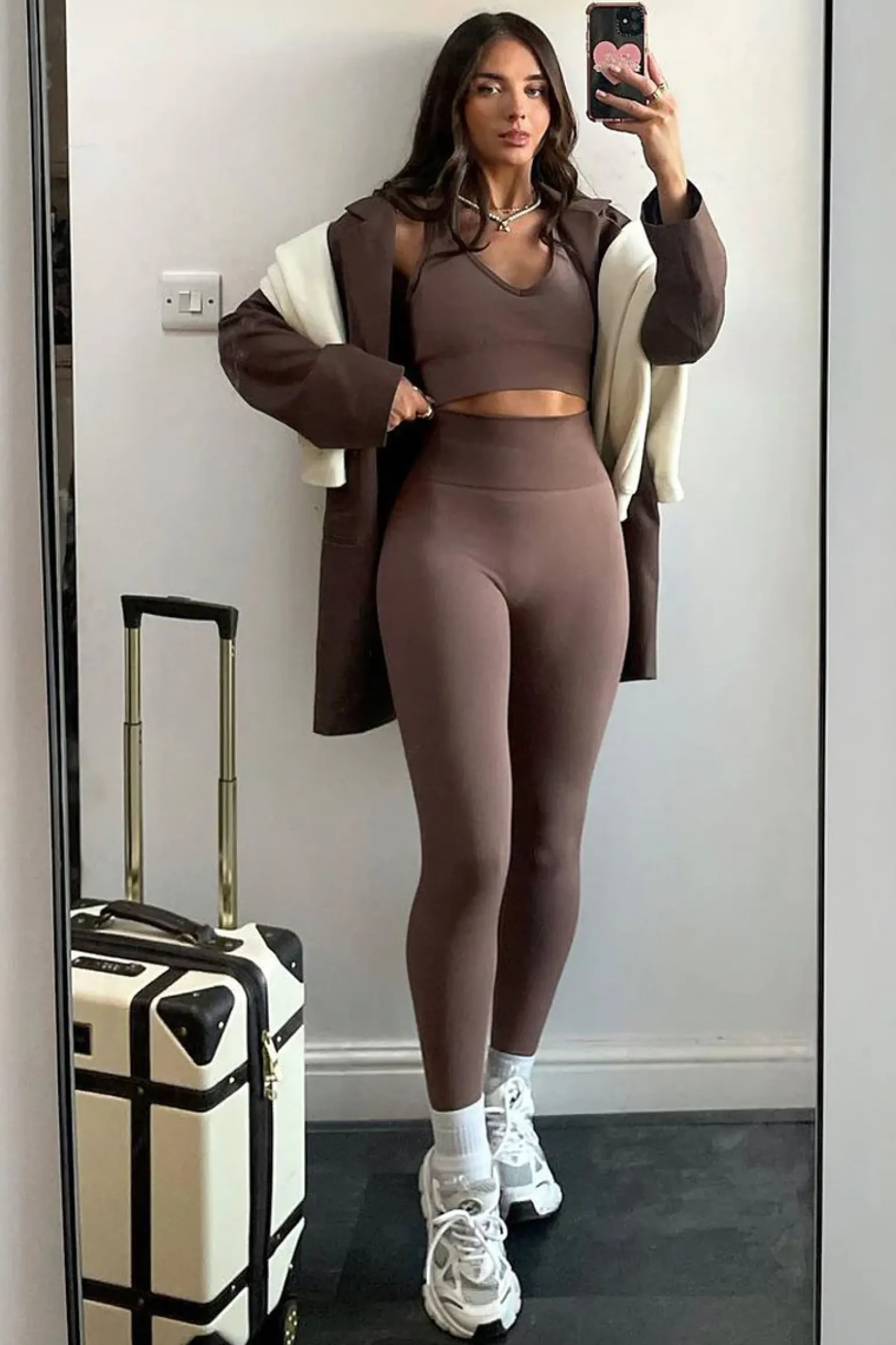 Rebellious Fashion Mocha Seamless Gym Leggings - Chiara