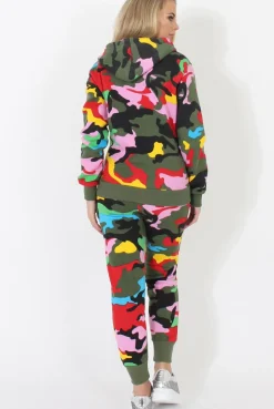 Rebellious Fashion Multi Camo Loungewear Set - Larna