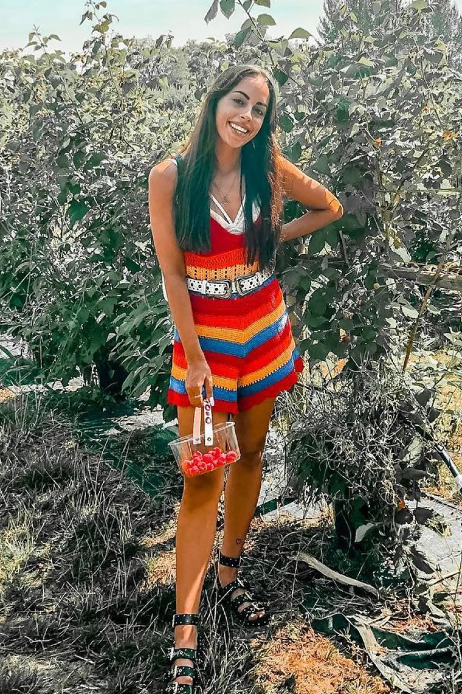 Rebellious Fashion Multi Coloured Crochet Playsuit - Aayah
