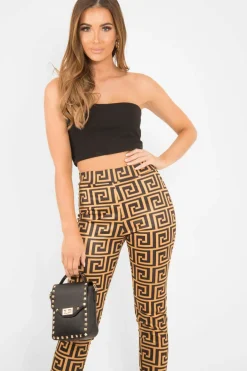 Rebellious Fashion Mustard Aztec Print Leggings - Janie