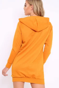 Rebellious Fashion Mustard Femme Fatal Hooded Dress - Ivanna