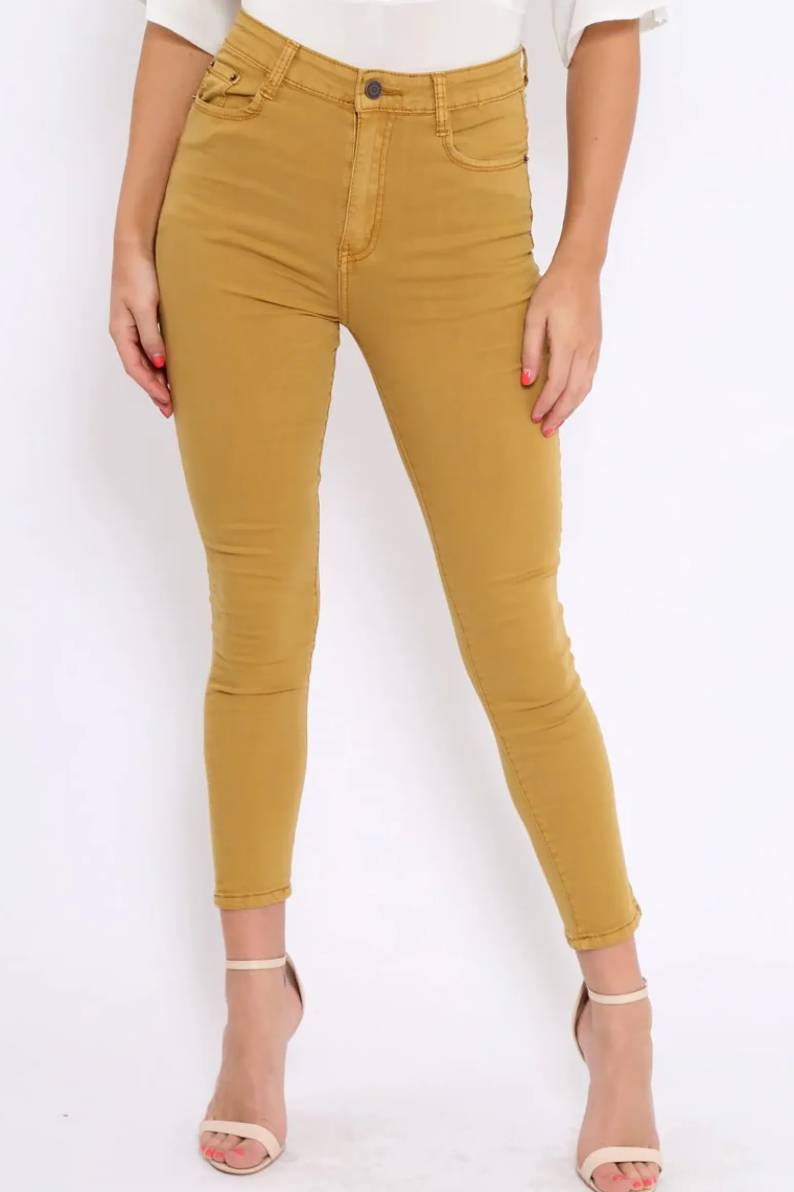 Rebellious Fashion Mustard Skinny Jeans - Madisson