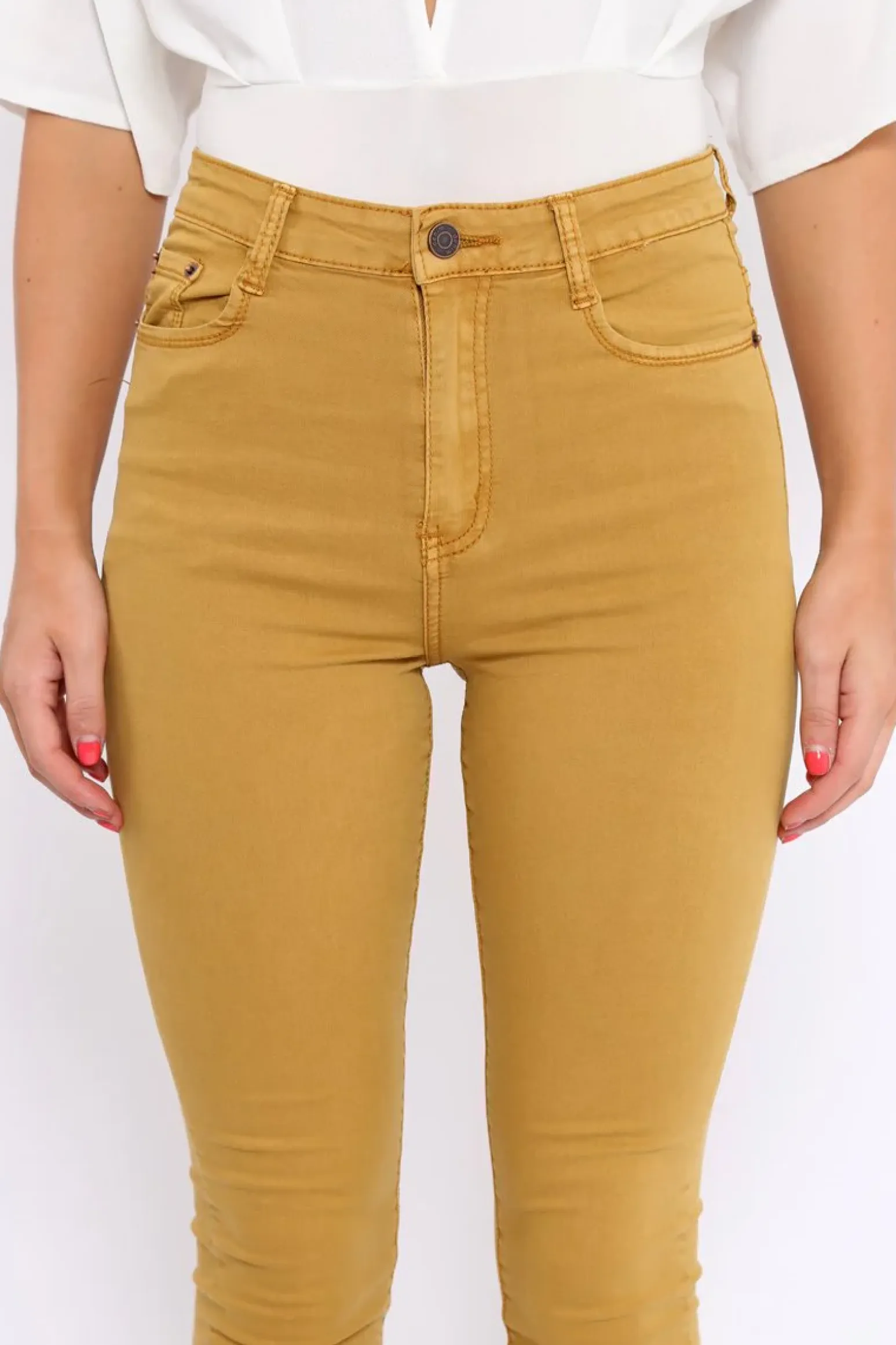 Rebellious Fashion Mustard Skinny Jeans - Madisson