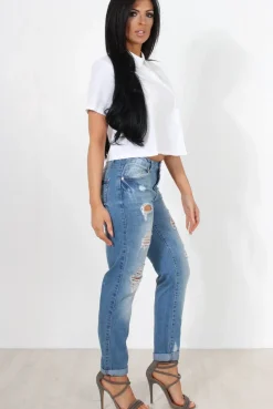 Rebellious Fashion Narz White Cropped Shirt