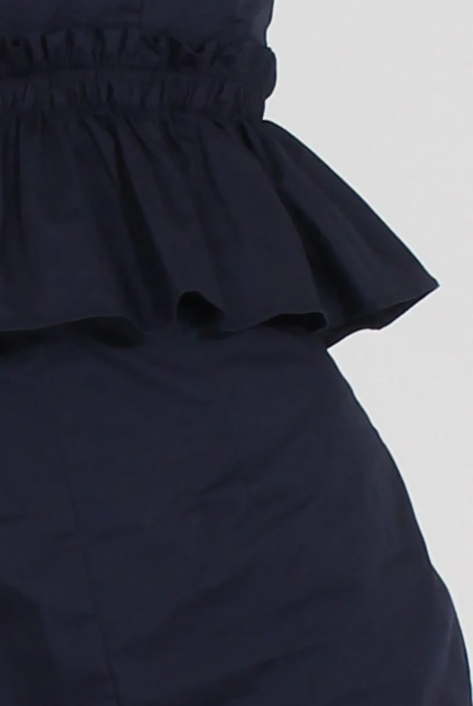 Rebellious Fashion Navy Frill Layer Playsuit - Remi