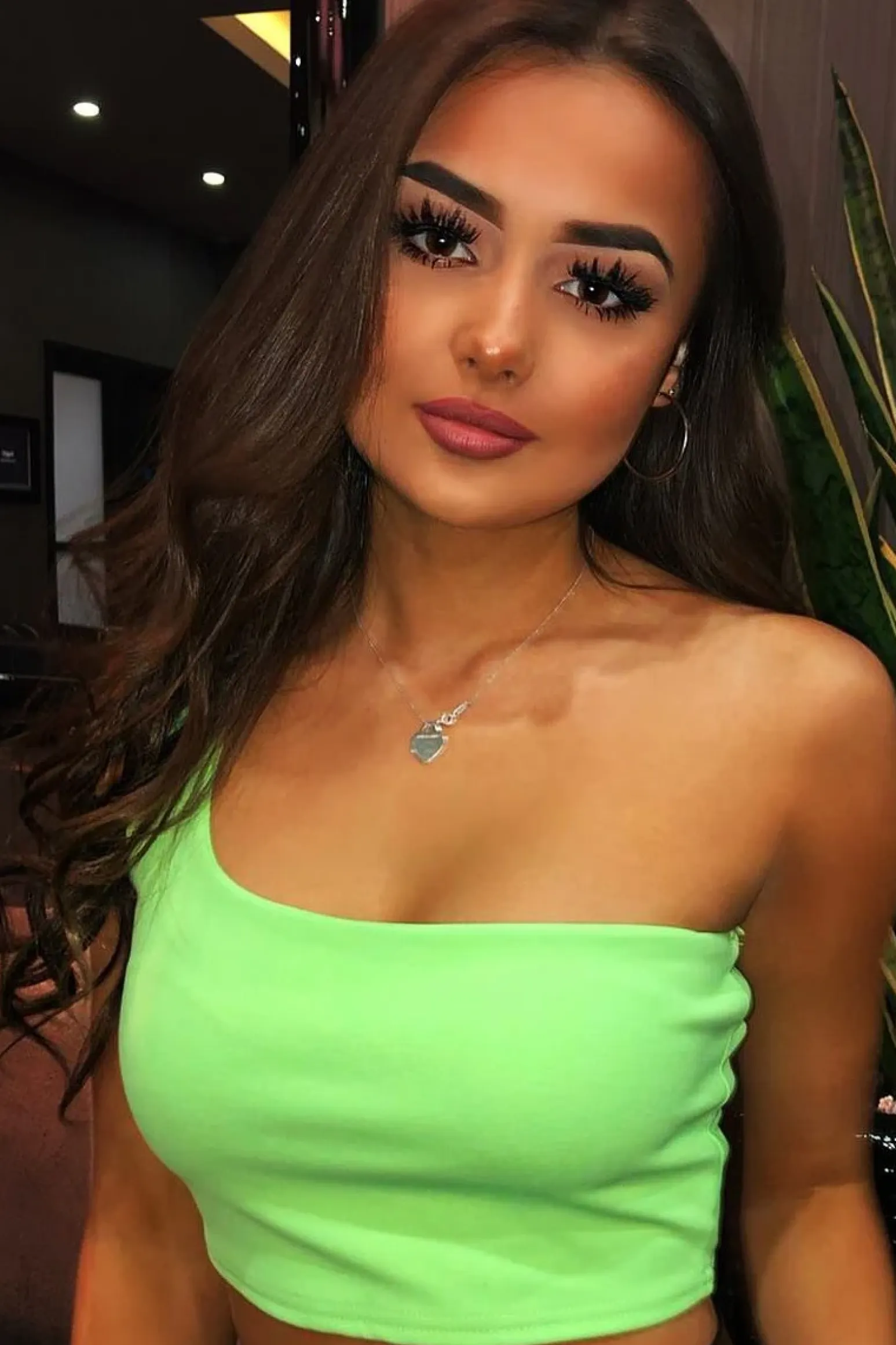 Rebellious Fashion Neon Green One Shouldered Crop Top - Kamri