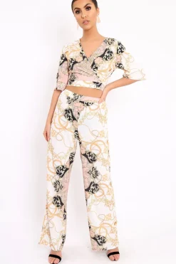 Rebellious Fashion Nude Co-ord Pattern Set - Iasia