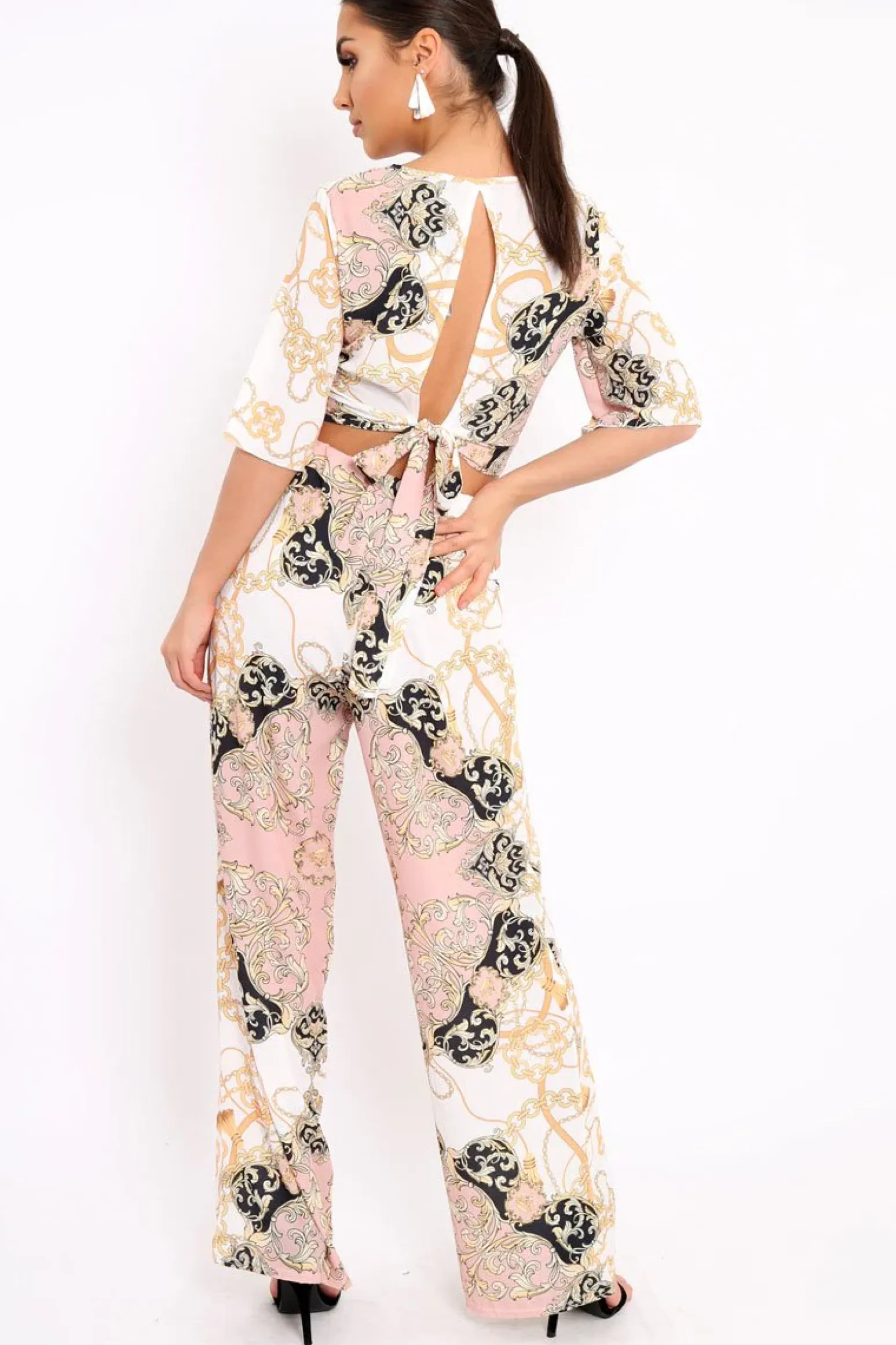 Rebellious Fashion Nude Co-ord Pattern Set - Iasia