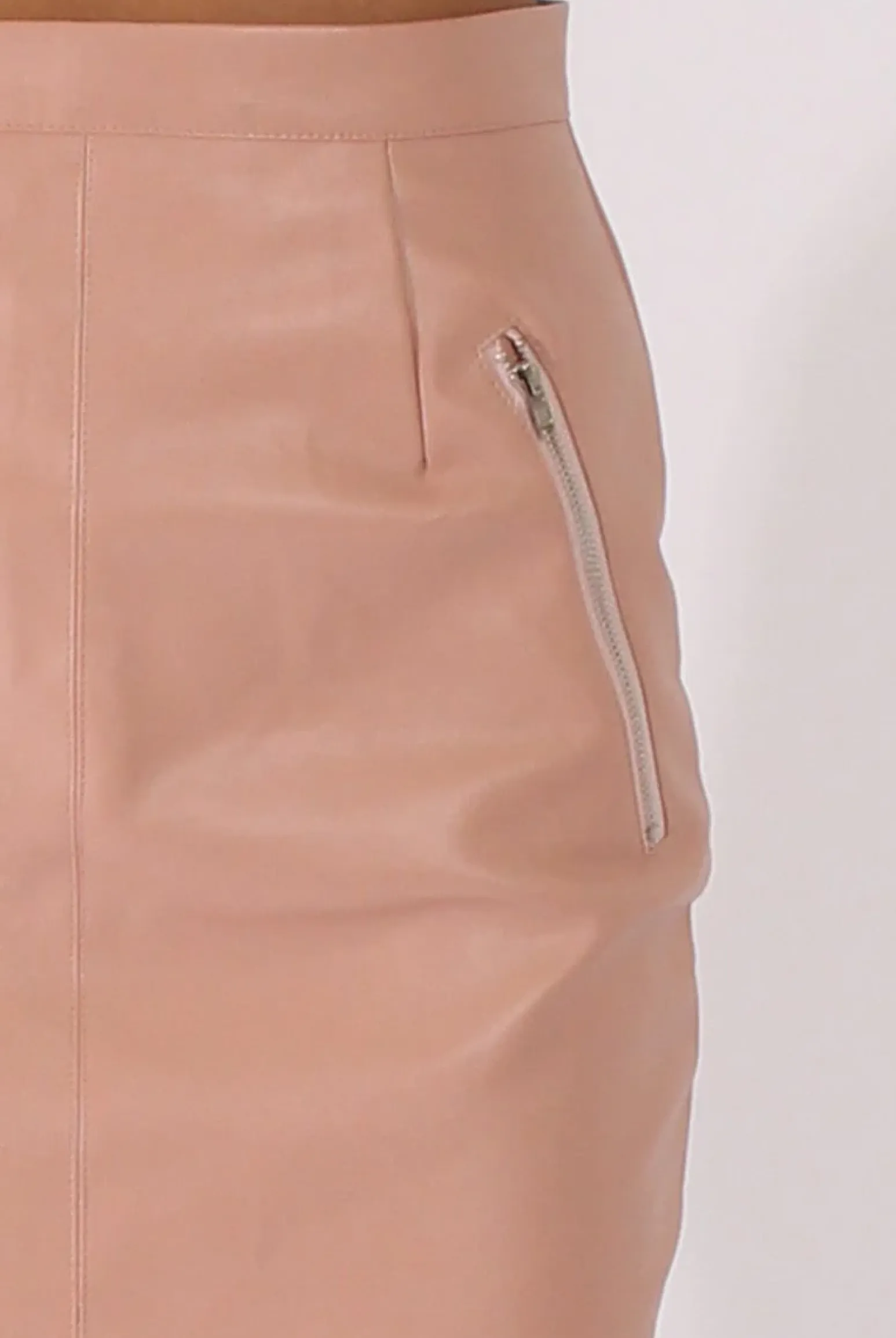 Rebellious Fashion Nude PU skirt - Iris