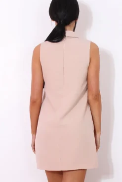 Rebellious Fashion Nude V Front Dress-Grace