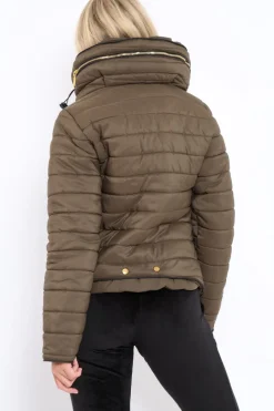 Rebellious Fashion Olive Padded Coat - Zara