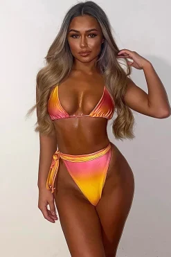 Rebellious Fashion Ombre Micro Tie Bikini Set - Jackie