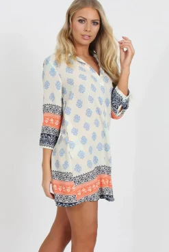Rebellious Fashion Orange Print Shirt - Tegan