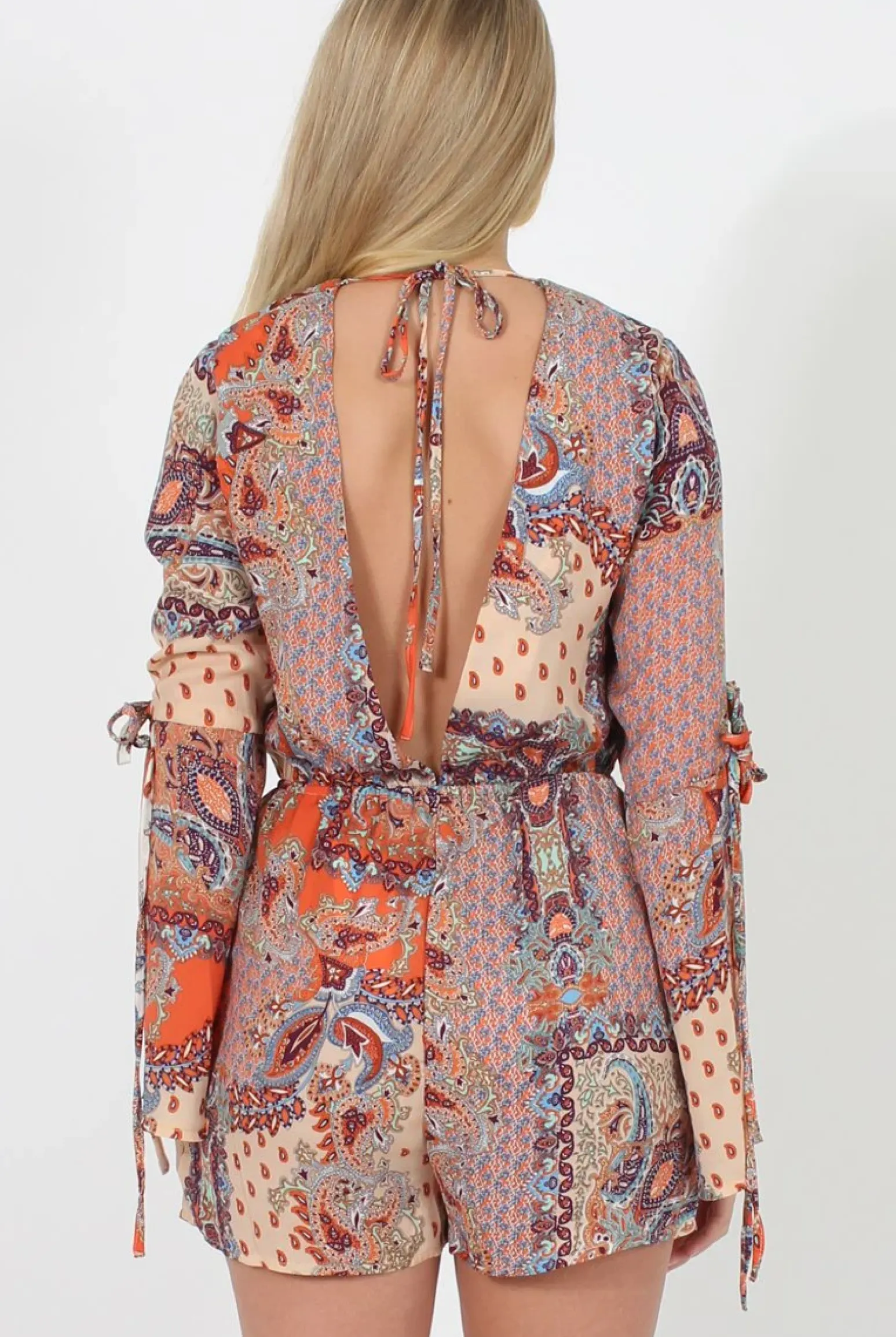 Rebellious Fashion Paisley Print Playsuit - Amari