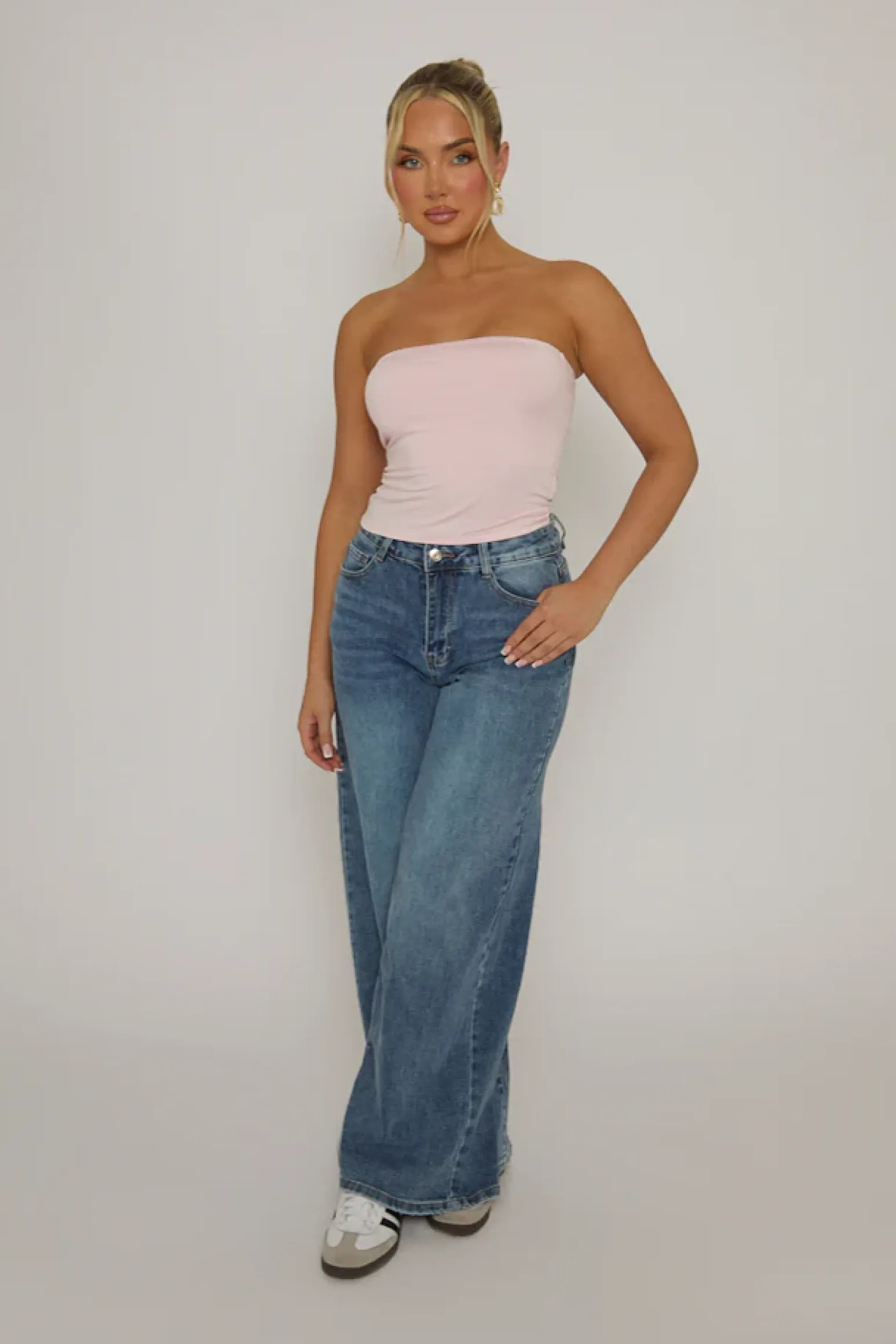 Rebellious Fashion Pink Basic Bandeau Top - Grazia