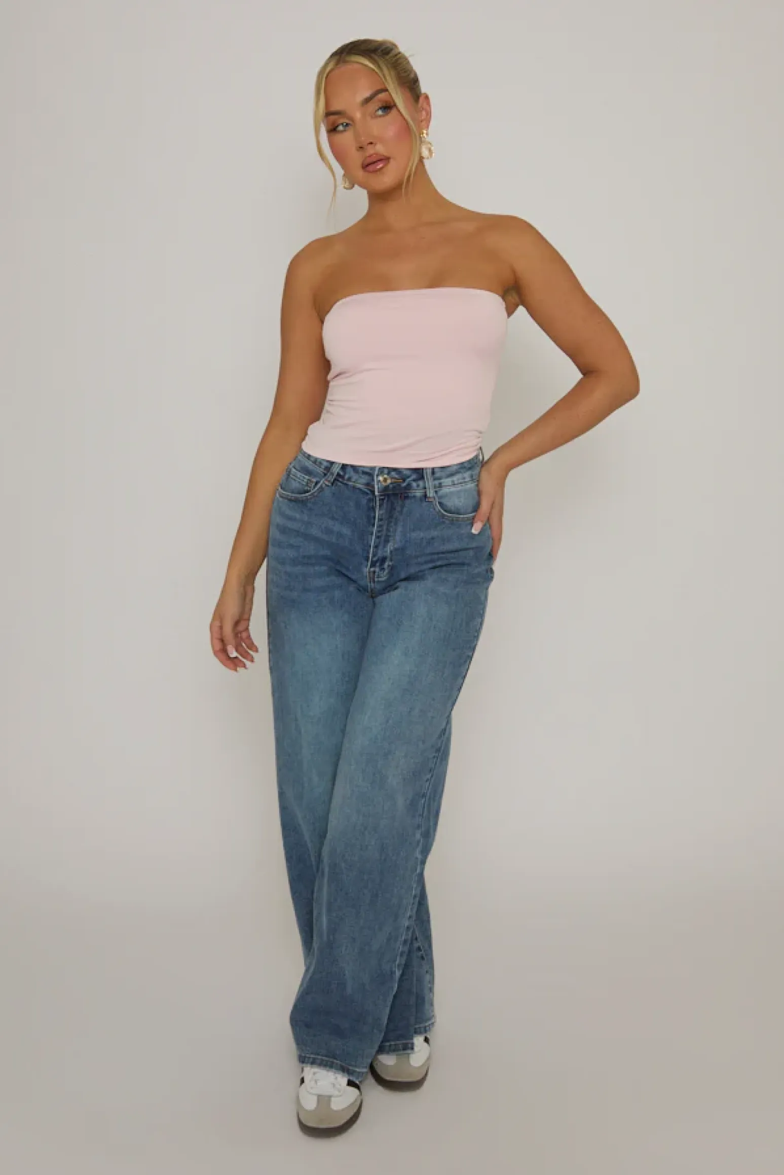 Rebellious Fashion Pink Basic Bandeau Top - Grazia