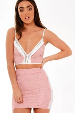 Rebellious Fashion Pink Frill Detail Co-ord - Ally