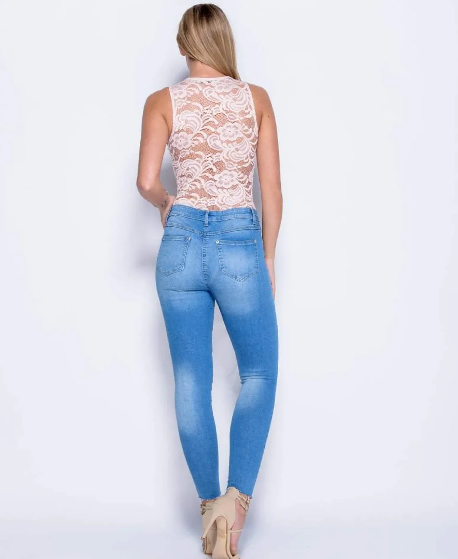 Rebellious Fashion Pink Lace Bodysuit - Aubrey