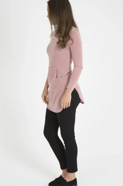 Rebellious Fashion Pink Longline Hoodie - Summer
