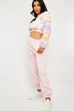 Rebellious Fashion Pink Oversized Joggers - Erica